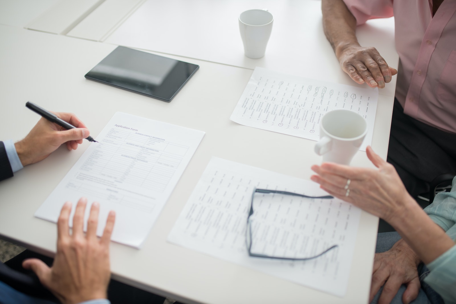 White Paper Document on White Table